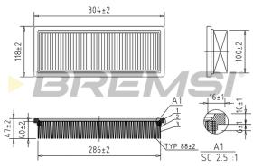 BREMSI FA1377 - FILTRI ARIA - AIR FILTER