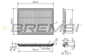 BREMSI FA1379 - FILTRI ARIA - AIR FILTER