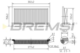 BREMSI FA1382 - FILTRI ARIA - AIR FILTER