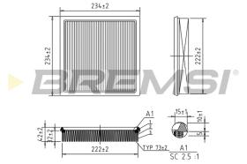 BREMSI FA1384 - FILTRI ARIA - AIR FILTER