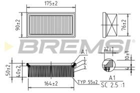 BREMSI FA1388 - FILTRI ARIA - AIR FILTER