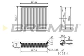 BREMSI FA1389 - FILTRI ARIA - AIR FILTER