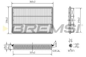 BREMSI FA1390 - FILTRI ARIA - AIR FILTER