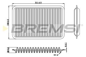 BREMSI FA1393 - FILTRI ARIA - AIR FILTER