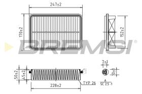 BREMSI FA1406 - FILTRI ARIA - AIR FILTER