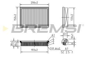 BREMSI FA1407 - FILTRI ARIA - AIR FILTER
