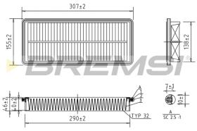 BREMSI FA1408 - FILTRI ARIA - AIR FILTER
