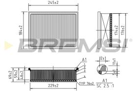 BREMSI FA1571 - FILTRI ARIA - AIR FILTER