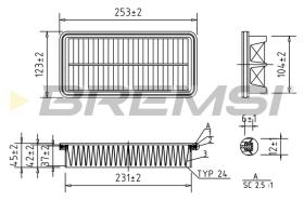 BREMSI FA1573 - FILTRI ARIA - AIR FILTER