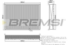 BREMSI FA1574 - FILTRI ARIA - AIR FILTER
