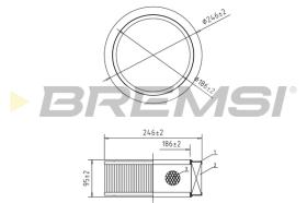 BREMSI FA1586 - FILTRI ARIA - AIR FILTER