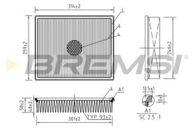 BREMSI FA1592 - FILTRI ARIA - AIR FILTER