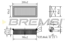 BREMSI FA1594 - FILTRI ARIA - AIR FILTER