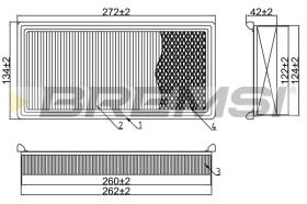 BREMSI FA1595 - FILTRI ARIA - AIR FILTER