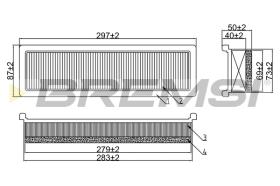 BREMSI FA1597 - FILTRI ARIA - AIR FILTER