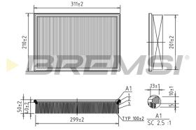 BREMSI FA1598 - FILTRI ARIA - AIR FILTER