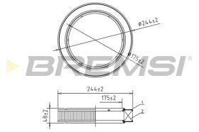 BREMSI FA1599 - FILTRI ARIA - AIR FILTER