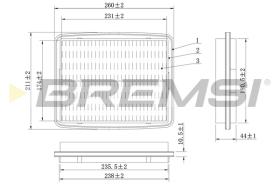 BREMSI FA1602 - FILTRI ARIA - AIR FILTER