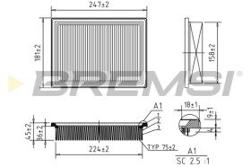 BREMSI FA1618 - FILTRI ARIA - AIR FILTER