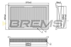 BREMSI FA1619 - FILTRI ARIA - AIR FILTER