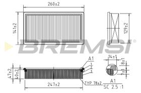 BREMSI FA1622 - FILTRI ARIA - AIR FILTER