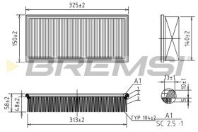 BREMSI FA1624 - FILTRI ARIA - AIR FILTER