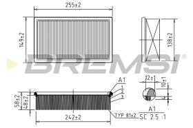 BREMSI FA1626 - FILTRI ARIA - AIR FILTER