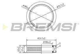 BREMSI FA1631 - FILTRI ARIA - AIR FILTER