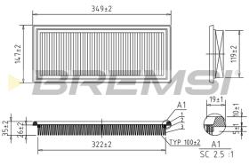 BREMSI FA1632 - FILTRI ARIA - AIR FILTER