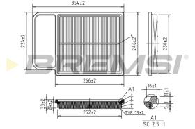 BREMSI FA1634 - FILTRI ARIA - AIR FILTER