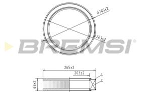 BREMSI FA1638 - FILTRI ARIA - AIR FILTER