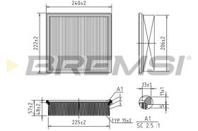 BREMSI FA1647 - FILTRI ARIA - AIR FILTER