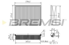 BREMSI FA1651 - FILTRI ARIA - AIR FILTER
