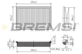 BREMSI FA1652 - FILTRI ARIA - AIR FILTER