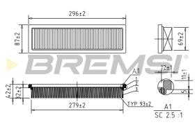 BREMSI FA1658 - FILTRI ARIA - AIR FILTER