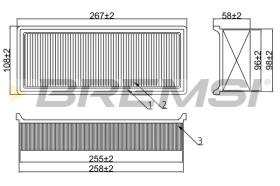 BREMSI FA1660 - FILTRI ARIA - AIR FILTER