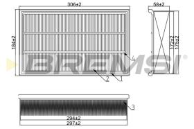 BREMSI FA1662 - FILTRI ARIA - AIR FILTER