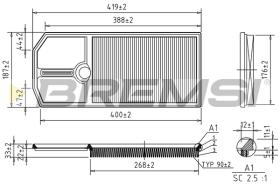 BREMSI FA1668 - FILTRI ARIA - AIR FILTER