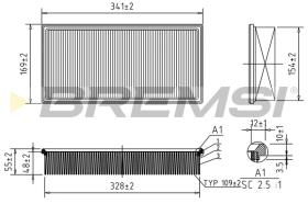 BREMSI FA1671 - FILTRI ARIA - AIR FILTER