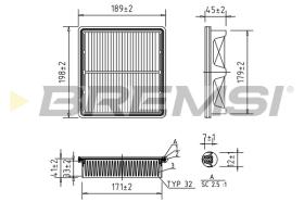 BREMSI FA1676 - FILTRI ARIA - AIR FILTER