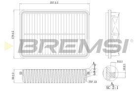BREMSI FA1691 - FILTRI ARIA - AIR FILTER