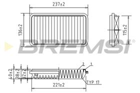 BREMSI FA1692 - FILTRI ARIA - AIR FILTER