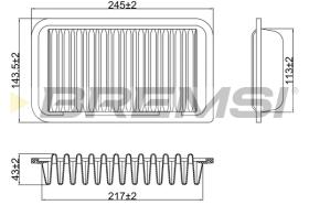 BREMSI FA1702 - FILTRI ARIA - AIR FILTER
