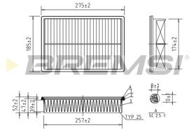 BREMSI FA1703 - FILTRI ARIA - AIR FILTER