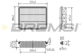 BREMSI FA1970 - FILTRI ARIA - AIR FILTER