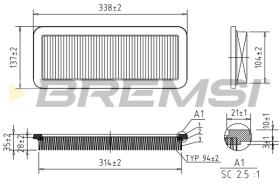 BREMSI FA1993 - FILTRI ARIA - AIR FILTER