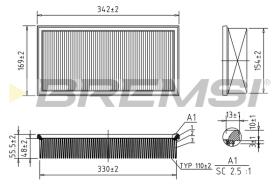 BREMSI FA2001 - FILTRI ARIA - AIR FILTER