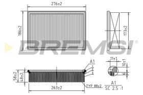BREMSI FA2002 - FILTRI ARIA - AIR FILTER