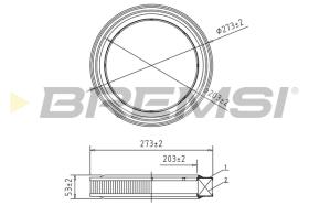 BREMSI FA2003 - FILTRI ARIA - AIR FILTER