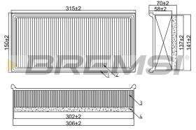 BREMSI FA2005 - FILTRI ARIA - AIR FILTER